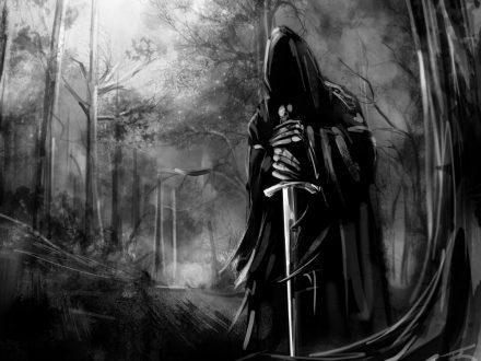 fantasy-forest-3d-man-black-sword-misty-creepy-death-trees-1600x1200