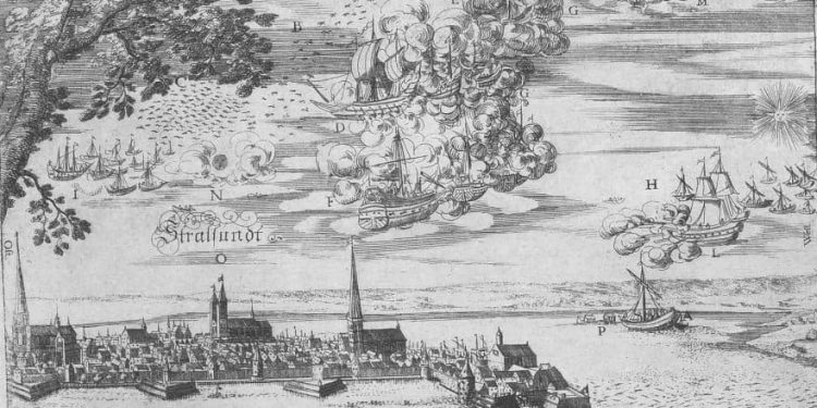 Битва летающих кораблей в 1665 гoду