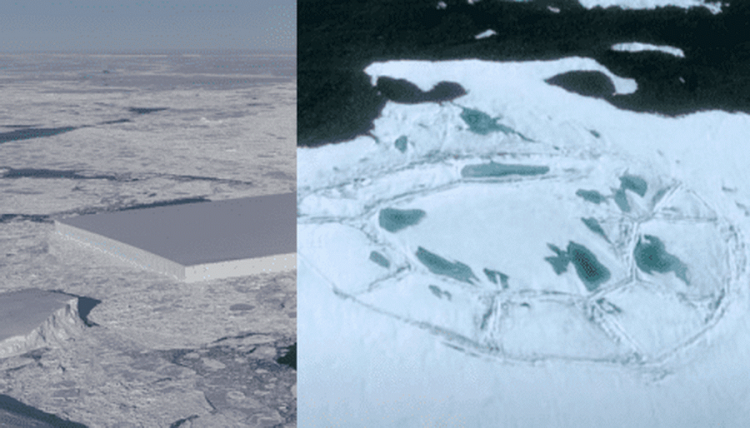 Спутник снова нашел в Антарктиде следы инопланетян