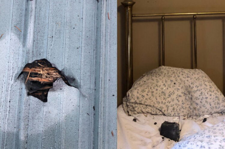 Жительница Британской Колумбии проснулась с дырой в крыше и космическим камнем на подушке